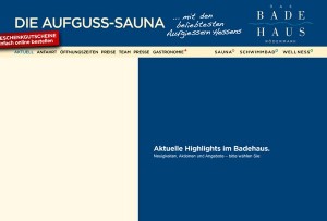 Webseite Badehaus bei Aktuell OHNE JavaScript