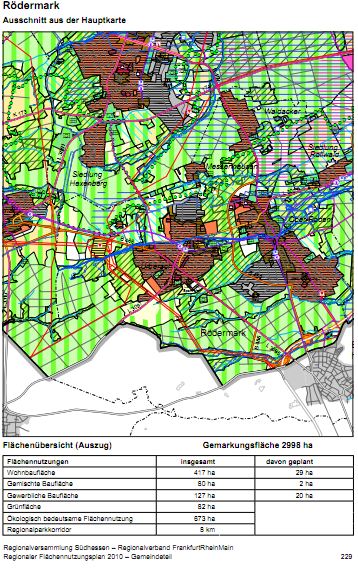 Rödermark Flächennutzungsplan. Quelle: www.region-frankfurt.de
