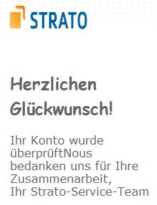 Eine Danksagung. Das Konto gehört jetzt nicht mehr Ihnen alleine!