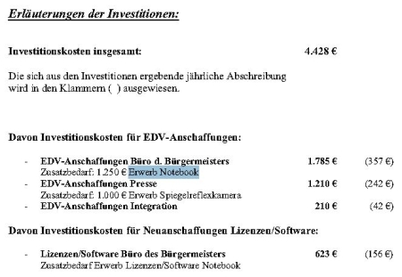 Rödermark und die Kosten.