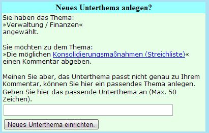 Neues Unterthema erstellen