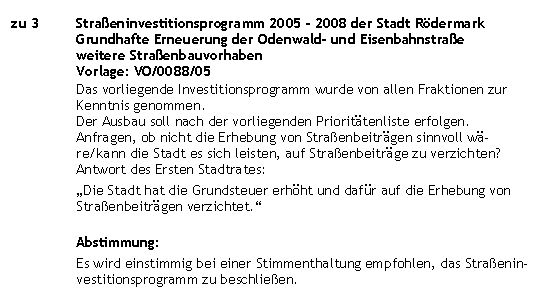 Grundsteuer B anstelle der Straßenbeitragssatzung