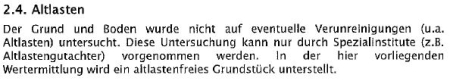 Bodenbelastung vorhanden?