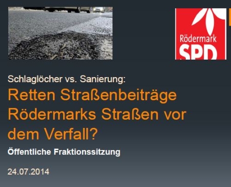 SPD-Präsentation zum Strassenbeitrag