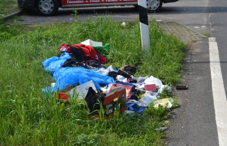 20 Meter von der o.g. Ablagemöglichkeit für Müll