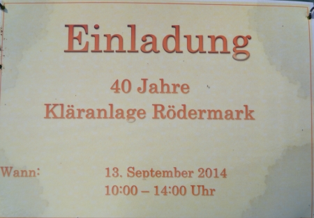 Rödermark. 40 Jahre Kläranlage