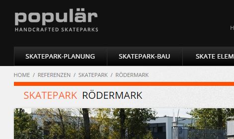 So gehört sich das. Skatepark Rödermark.