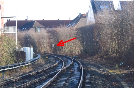 Ende der Langsamfahrstreck Richtung Ober-Roden