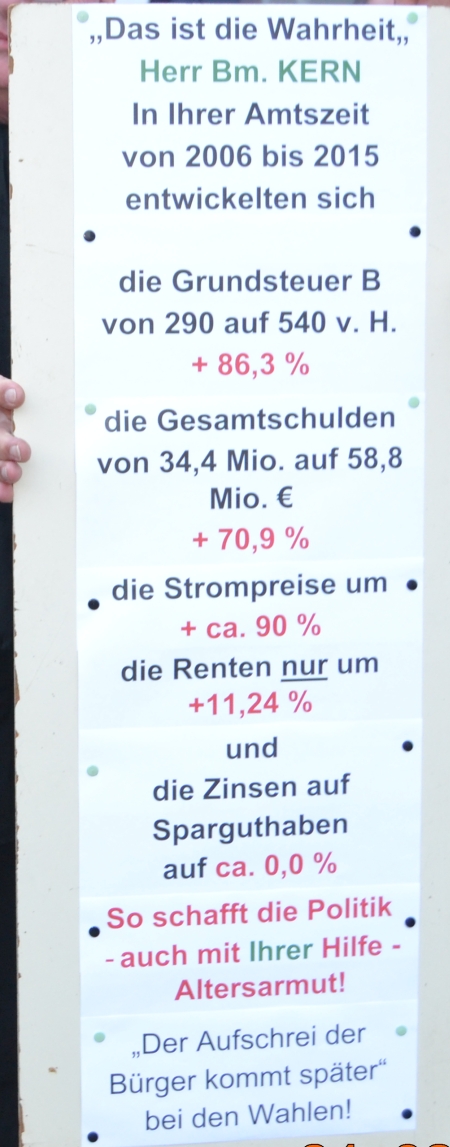 Demonstration in Rödermark gegen den Doppelhaushalt. 24.03.2015