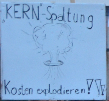 Bild von der Demo gegen den Haushalt 2015/2016 der Stadt Rödermark