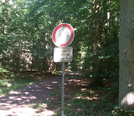 Wald im Breidert. Teiweise für Radfahrer gesperrt.