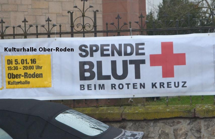 Am 5.1.2016 Blutspenden in Ober-Roden