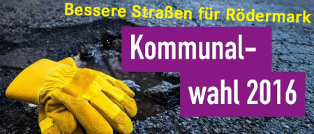 FDP Rödermark. Bessere Straßen für Rödermark