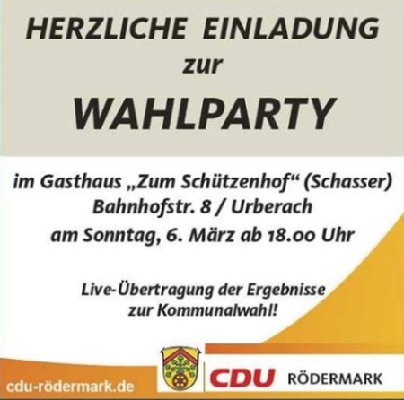 Wahlparty CDU Rödermark