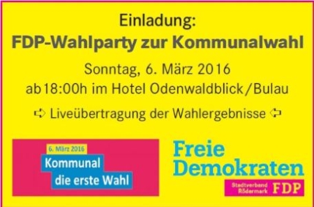 Wahlparty FDP Rödermark