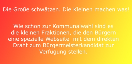 Der direkte Draht zum Bürgermeisterkandidaten.