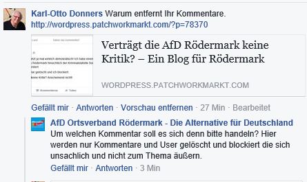 Antwort der AfD Rödermark