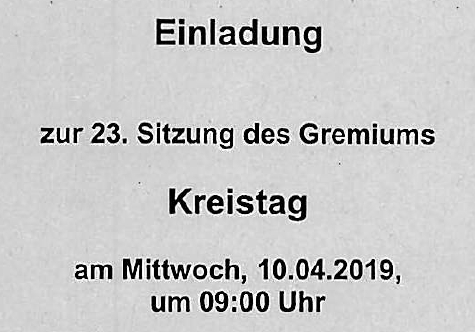 Kreistag 10.04.2019