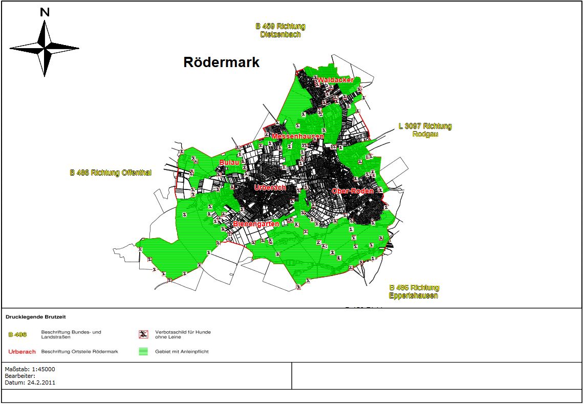 Leinenzwang in Rödermark