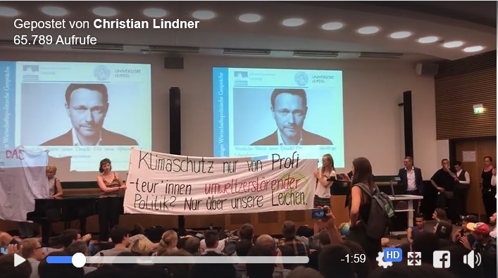 Aktivisten stören Lindner-Vortrag - und blamieren sich