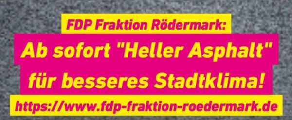 Heller Asphalt für ein besseres Stadtklima