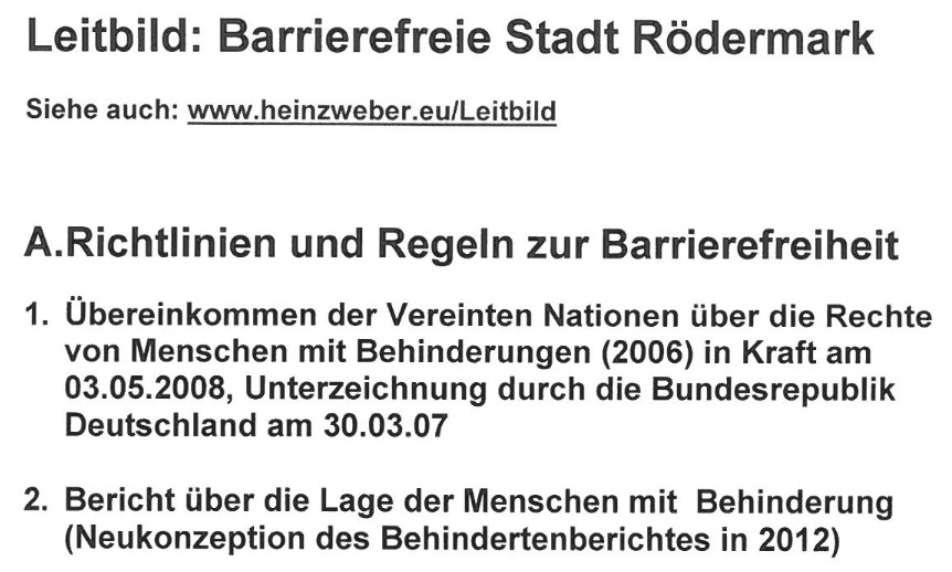 Leitbild Barrierefreie Stadt Rödermark