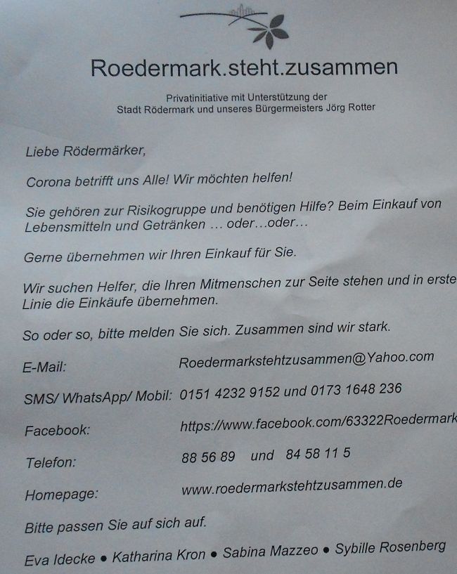 Rödermark steht zusammen