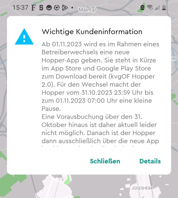 Neue App für den Hopper