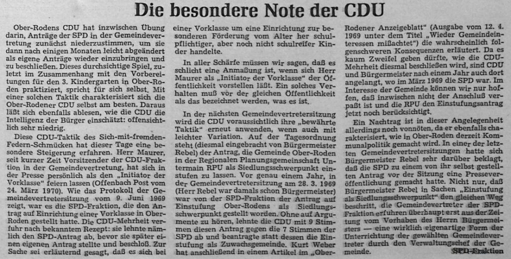 Ober-Rodener Anzeigeblatt 1970