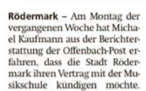 Printausgabe Offenbach-Post